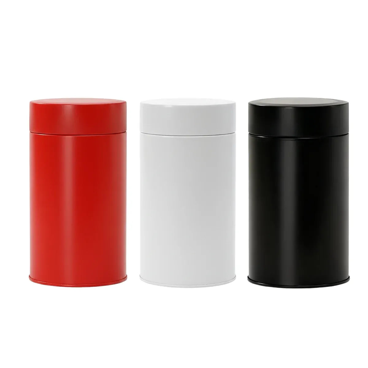 5PCS Tinplate Tea Tins Airtight Storage Container for Coffee Tea Sugar