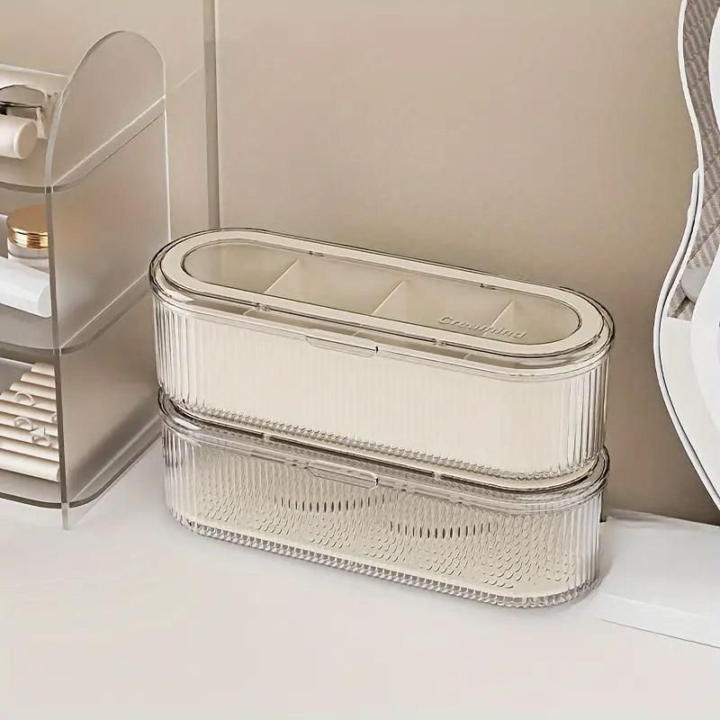 Large Storage Box with Lid Organiser Multi Compartment Organiser Container