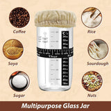 24oz Bread Fermentation Glass Jar Baking Supplies Airtight Container Dough - Close-Up Angle