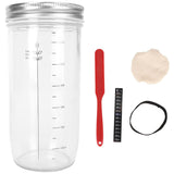 24oz Bread Fermentation Glass Jar Baking Supplies Airtight Container Dough - Front View