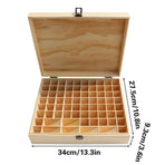 74 Slot Wooden Essential Oils Storage Box 1 Tier Bottle Organizer Rack