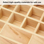 74 Slot Wooden Essential Oils Storage Box 1 Tier Bottle Organizer Rack