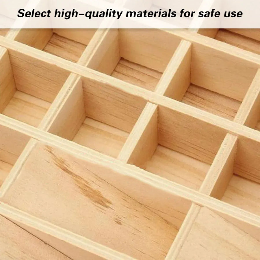 74 Slot Wooden Essential Oils Storage Box 1 Tier Bottle Organizer Rack