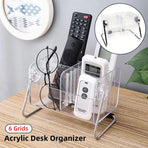 6 Compartment Remote Control Organizer Miscellaneous Shelf Living Room Storage