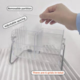 6 Compartment Remote Control Organizer Miscellaneous Shelf Living Room Storage - Top-Down View