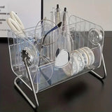 6 Compartment Remote Control Organizer Miscellaneous Shelf Living Room Storage - Rear View