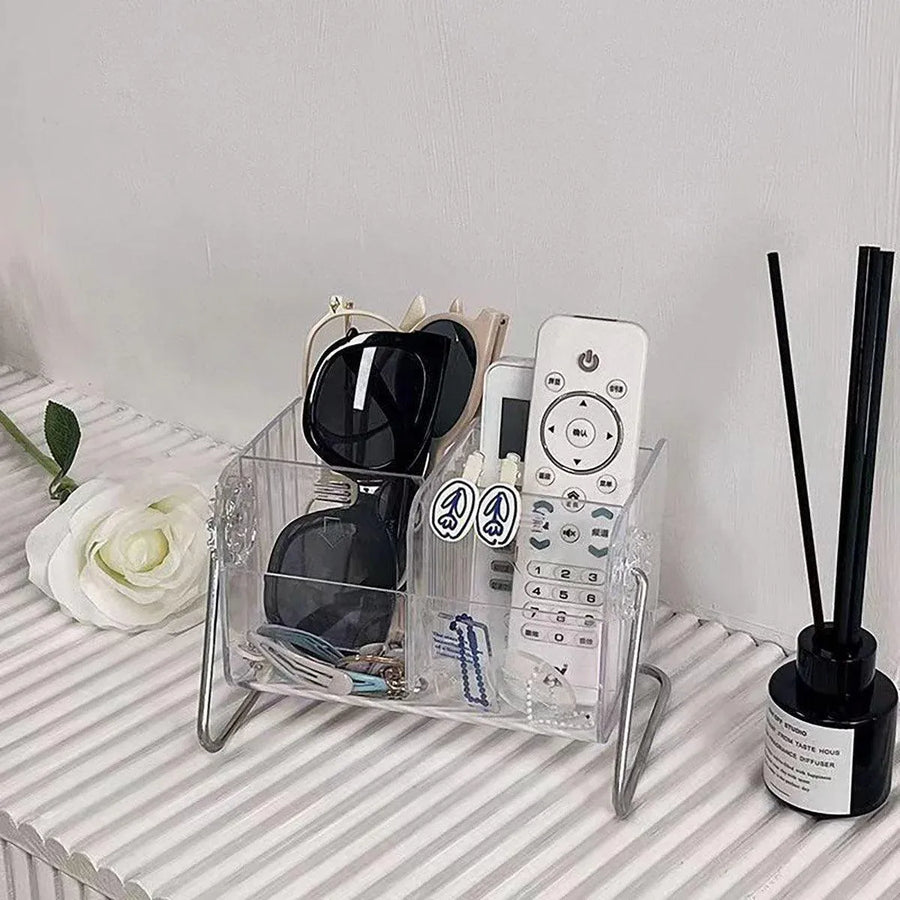 6 Compartment Remote Control Organizer Miscellaneous Shelf Living Room Storage