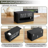 Wooden Plastic Bag Storage Box Hanging Rubbish Bag Organizer Extractable Tissue - 45-Degree Angle