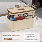 Household Medicine Box 3 Layer Plastic Portable First Aid Storage Organizer Case