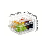 Portable Food Storage Box Large Capacity Lunch Container for Camping Picnic Use
