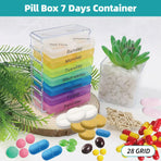 1-Piece Weekly Pill Organiser with Removable Daily Trays