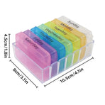 1-Piece Weekly Pill Organiser with Removable Daily Trays
