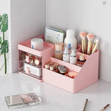 Cartoon Drawer Type Cosmetic Jewelry Storage Box Desktop Student Stationery Box - Pink - Extra Image
