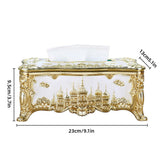 Small Napkin Tissue Box Creative Plastic Desktop Paper Holder Compact Design - Silver - Side View