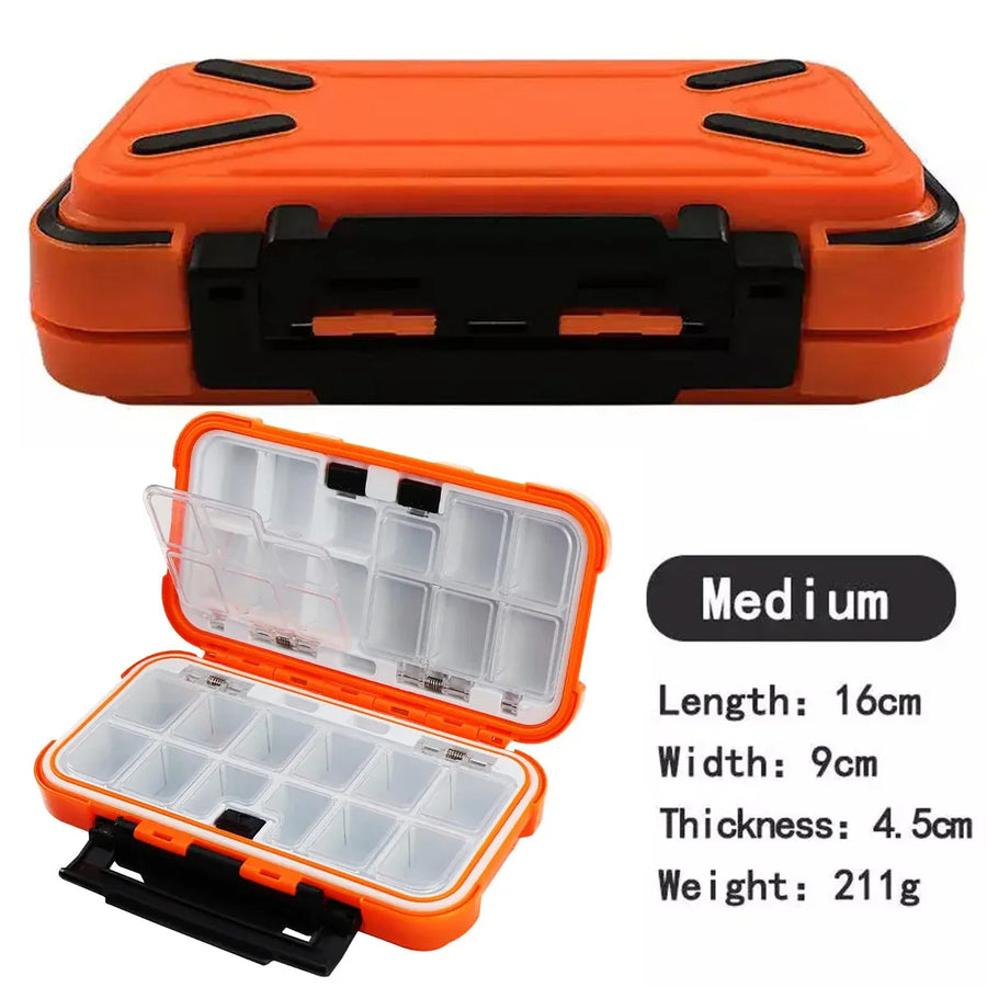 Fishing Tackle Box Gear Storage Case Hook Accessory Organizer Tool Box Portable - S