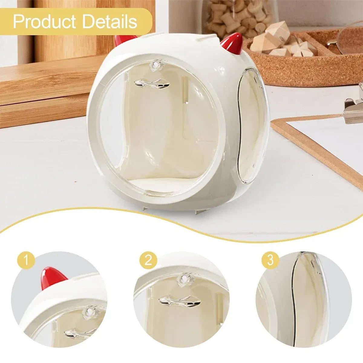 Space Capsule Storage Box Transparent Doll Model Display Organiser