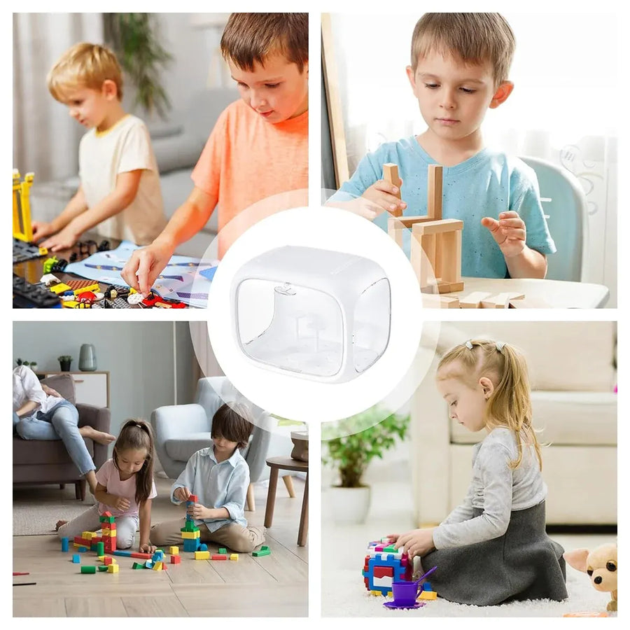 Doll Storage Box Display Rack Space Capsule For Doll Collection Organization - Porcelain White