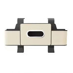 Vehicle Backrest Storage Box Multifunctional Organizer with Tissue and Cup Holders - Beige