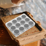 Transparent Round Gemstone Display Box Organizer Case with Lid Storage Packaging - White - Extra Image