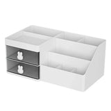 Cartoon Drawer Type Cosmetic Jewelry Storage Box Desktop Student Stationery Box - White