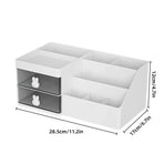 Cartoon Drawer Type Cosmetic Jewelry Storage Box Desktop Student Stationery Box - White