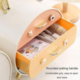 Large Multi-functional Makeup Storage Organizer Rabbit Decor Drawer Cosmetic Box - White - 45-Degree Angle