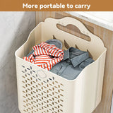 Wall Mounted Foldable Laundry Basket for Bedroom Laundry Room - Close-Up Angle