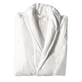 Cotton Kimono Collar Bathrobe Hotel Quality Thick Fleece Towel Embroidered Robe - Velvet - Close-Up Angle