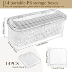 15pcs Transparent Storage Box Jewelry Organizer Bracelet Necklace Anti-Oxidation