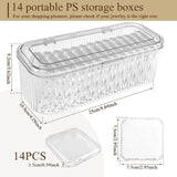 15pcs Transparent Storage Box Jewelry Organizer Bracelet Necklace Anti-Oxidation - Side View