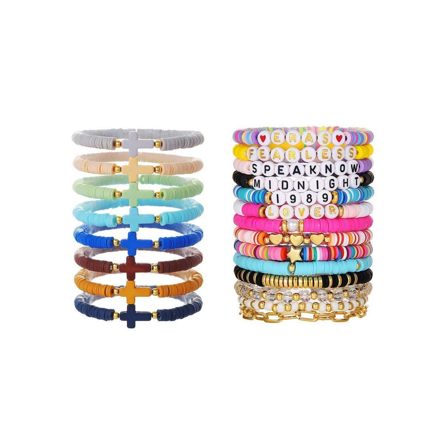 8/14pcs Bohemian Bracelet Set Colourful Beaded Bracelets Stackable Jewelry Gift - 8PCS