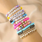 8/14pcs Bohemian Bracelet Set Colourful Beaded Bracelets Stackable Jewelry Gift - 8PCS
