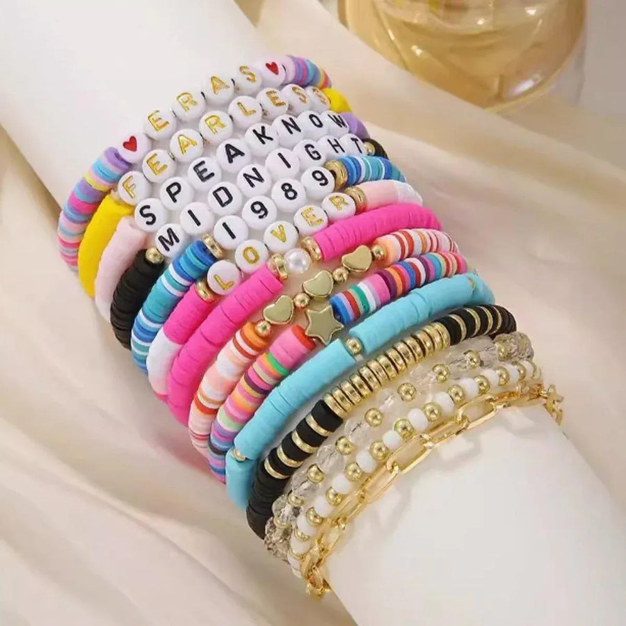 8/14pcs Bohemian Bracelet Set Colourful Beaded Bracelets Stackable Jewelry Gift - 8PCS