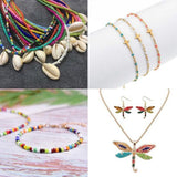12000Pcs 3mm 24-Colour Glass Seed Bracelet Beads Kit - 45-Degree Angle