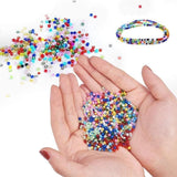 12000Pcs 3mm 24-Colour Glass Seed Bracelet Beads Kit - Rear View