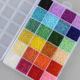 12000Pcs 3mm 24-Colour Glass Seed Bracelet Beads Kit - Extra Image