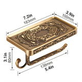 Aluminum Wall Mounted Bathroom Toilet Paper Holder Rack Phone Towel Tissue Roll - Side View