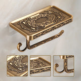 Aluminum Wall Mounted Bathroom Toilet Paper Holder Rack Phone Towel Tissue Roll - 45-Degree Angle