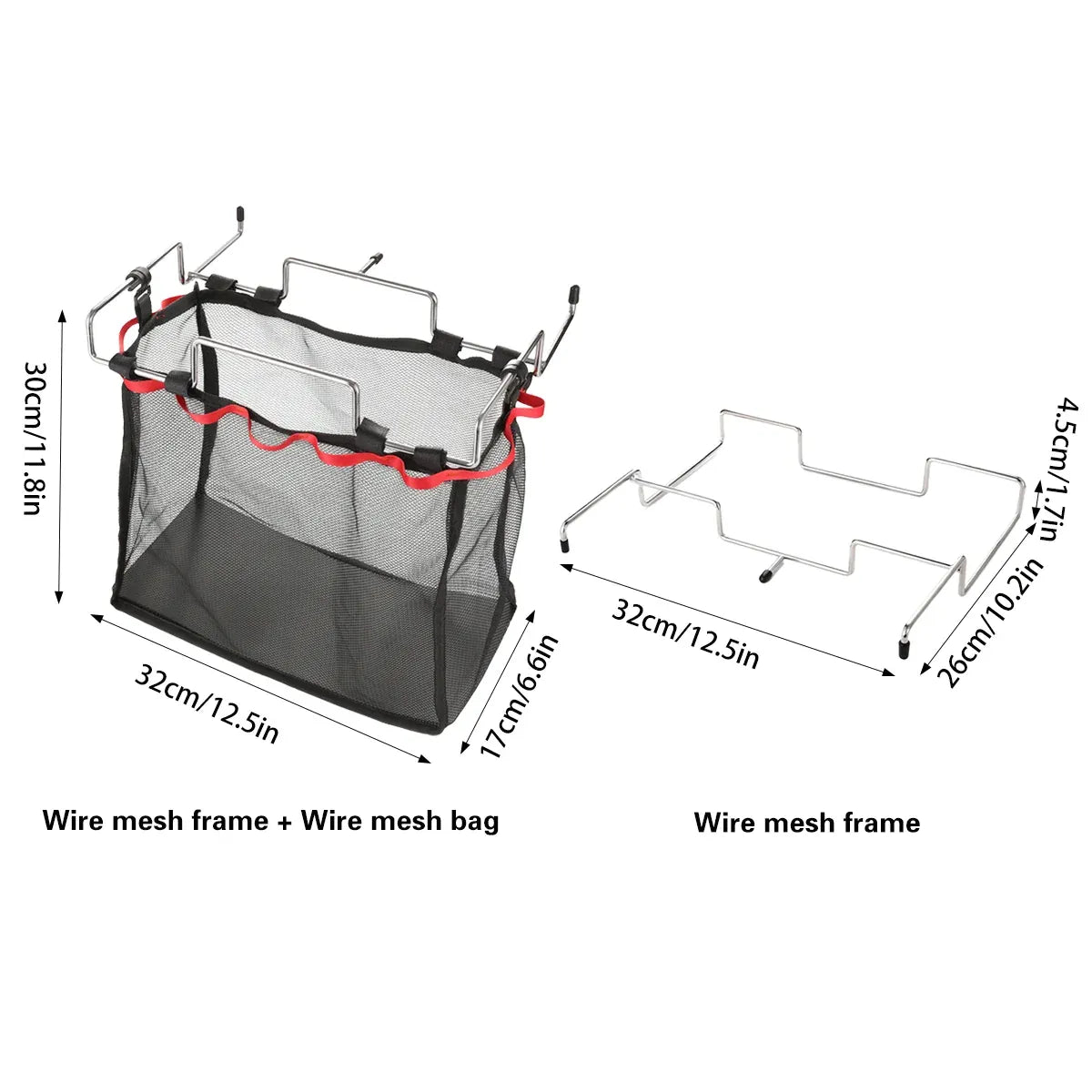 Foldable Stainless Steel Camping Trash Rack Portable