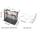 Foldable Stainless Steel Camping Trash Rack Portable - Top-Down View