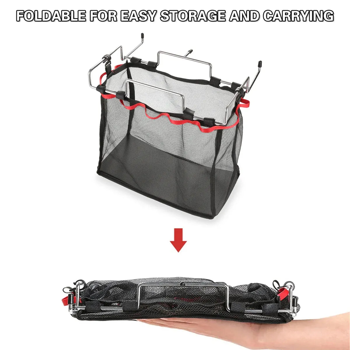 Foldable Stainless Steel Camping Trash Rack Portable