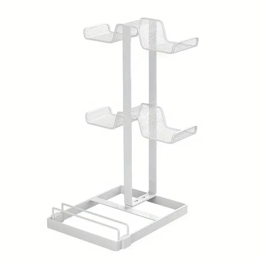 Headphones and Game Controller Holder Stand Desk Bracket for Accessories Display - White