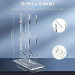 3 Tier Gamepad and Headset Display Stand for Gaming Accessories Organization - White