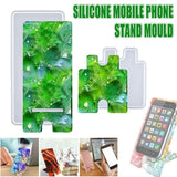 2Pcs Silicone Mobile Phone Stand Mould Holder Casting Mold Resin Epoxy Craft Au