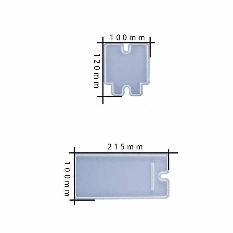 2Pcs Silicone Mobile Phone Stand Mould Holder Casting Mold Resin Epoxy Craft Au