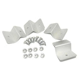 4 Pcs Solar Panel Z-Bracket  Mounting Flat Roof Yacht Rv Mount Aluminum Kit Au - Front View
