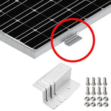 4 Pcs Solar Panel Z-Bracket  Mounting Flat Roof Yacht Rv Mount Aluminum Kit Au - Rear View