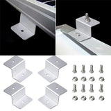 4 Pcs Solar Panel Z-Bracket  Mounting Flat Roof Yacht Rv Mount Aluminum Kit Au - Extra Image