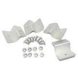 4 Pcs Solar Panel Z-Bracket  Mounting Flat Roof Yacht Rv Mount Aluminum Kit Au - Front View