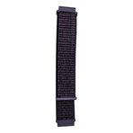 20mm Nylon Braided Sport Loop Velcro Watch Band Strap Compatible Replacement - Black